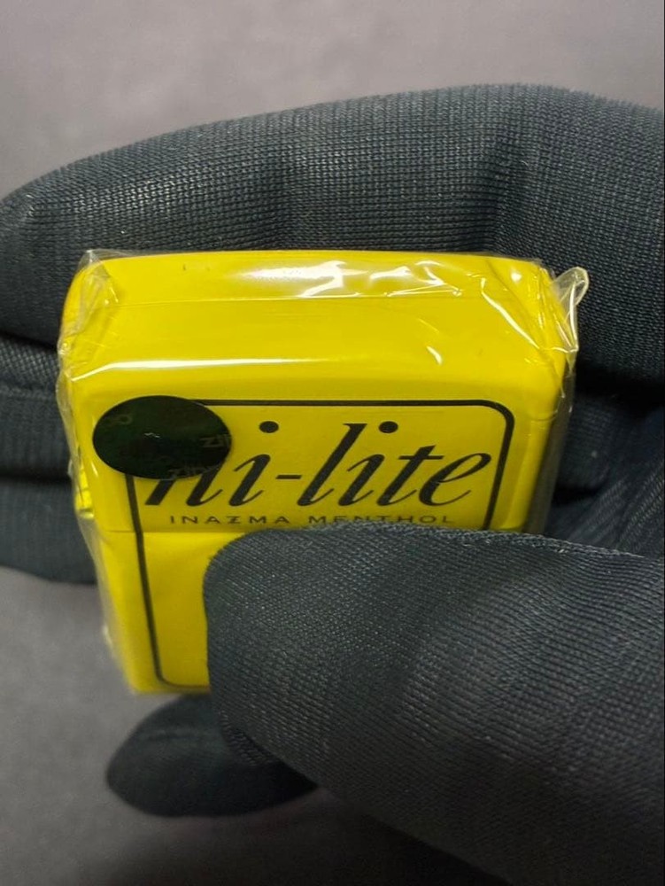Zippo Hi-Lite Inazuma Menthol Yellow Double Sided Processing Lighter Regular