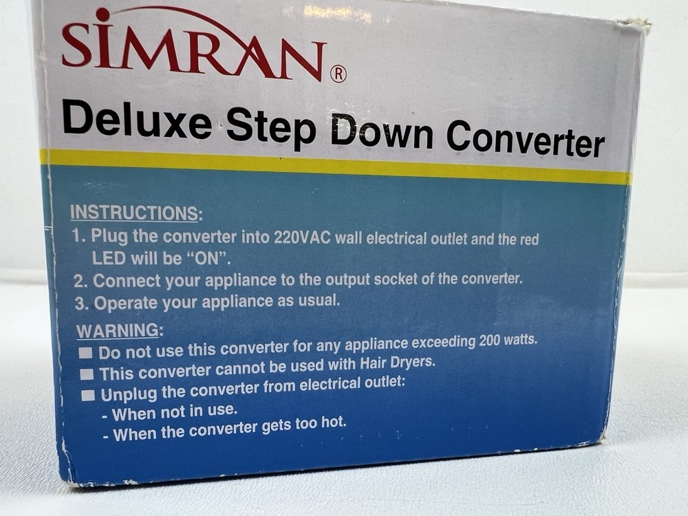 Simran Deluxe Step Down Converter SMF-200 200 Watts UNTESTED