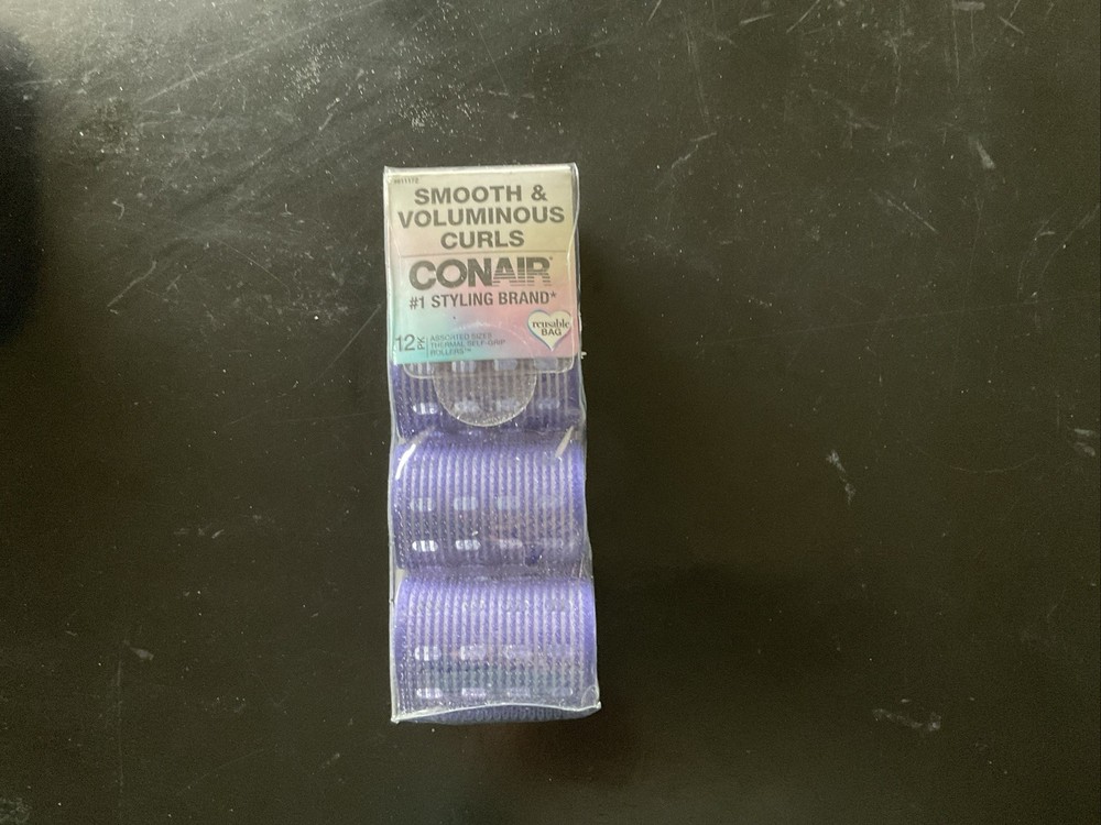 Conair Smooth Voluminous Curls Self-Grip Hair Rollers, Multicolor 4  Pack