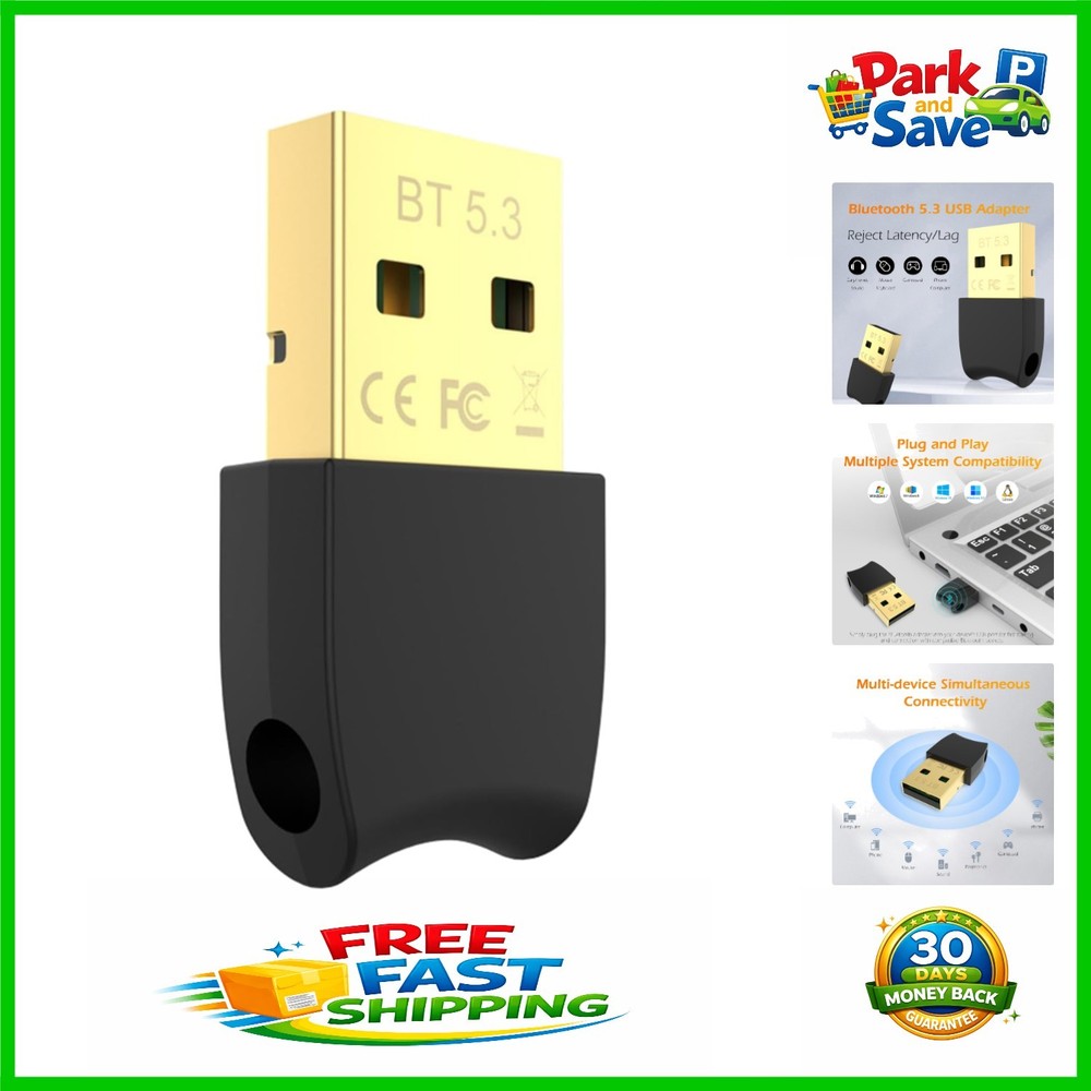 Compact Bluetooth 5.3 USB Adapter - Fast & Reliable Wireless Connections