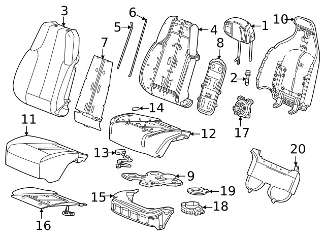 Genuine GM Headrest 85737117