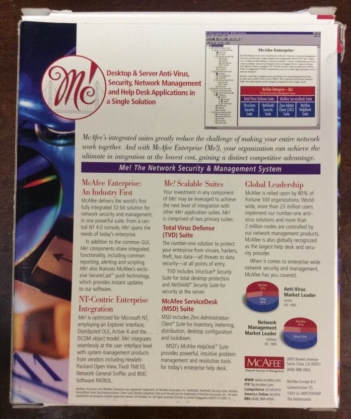 McAfee NetShield Security Suite Version 3.0 10 Nodes Computer Software Manuals