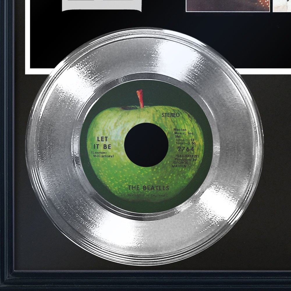 The Beatles "Let It Be" Silver Framed Record Display