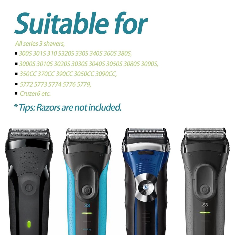 Electric Shaver Head Replacement for Series 3 Compatible with Multiple Models