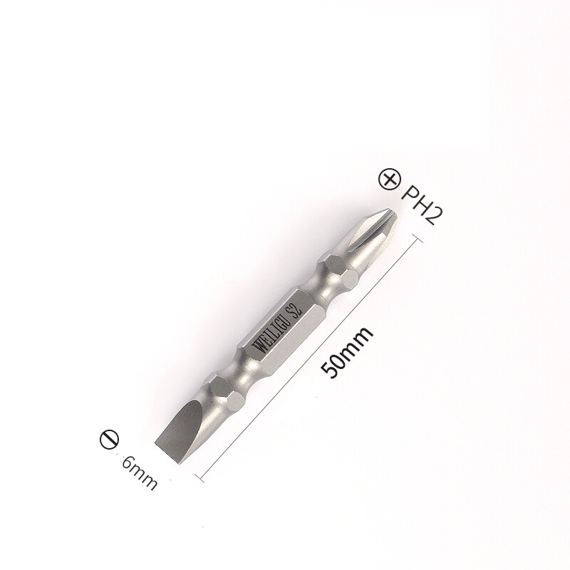 Double Ended Bits Phillips(PH2)/Slotted(6mm) Screwdriver Bits Magnetic 50-200mm