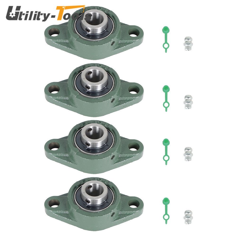 4 Pack UCFL204-12 3/4" Bore Solid Pillow Block Flange Mounted Bearing 2 Bolt