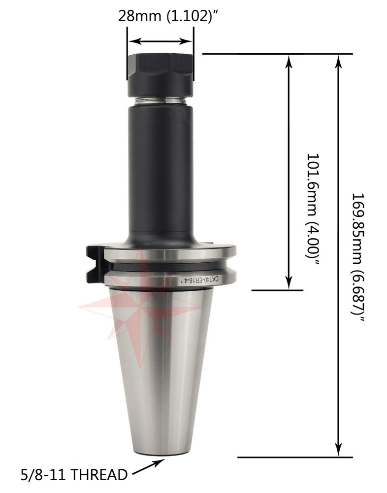 CAT40-ER16A-4 Precision Collet Chuck Tool Holder CNC mill
