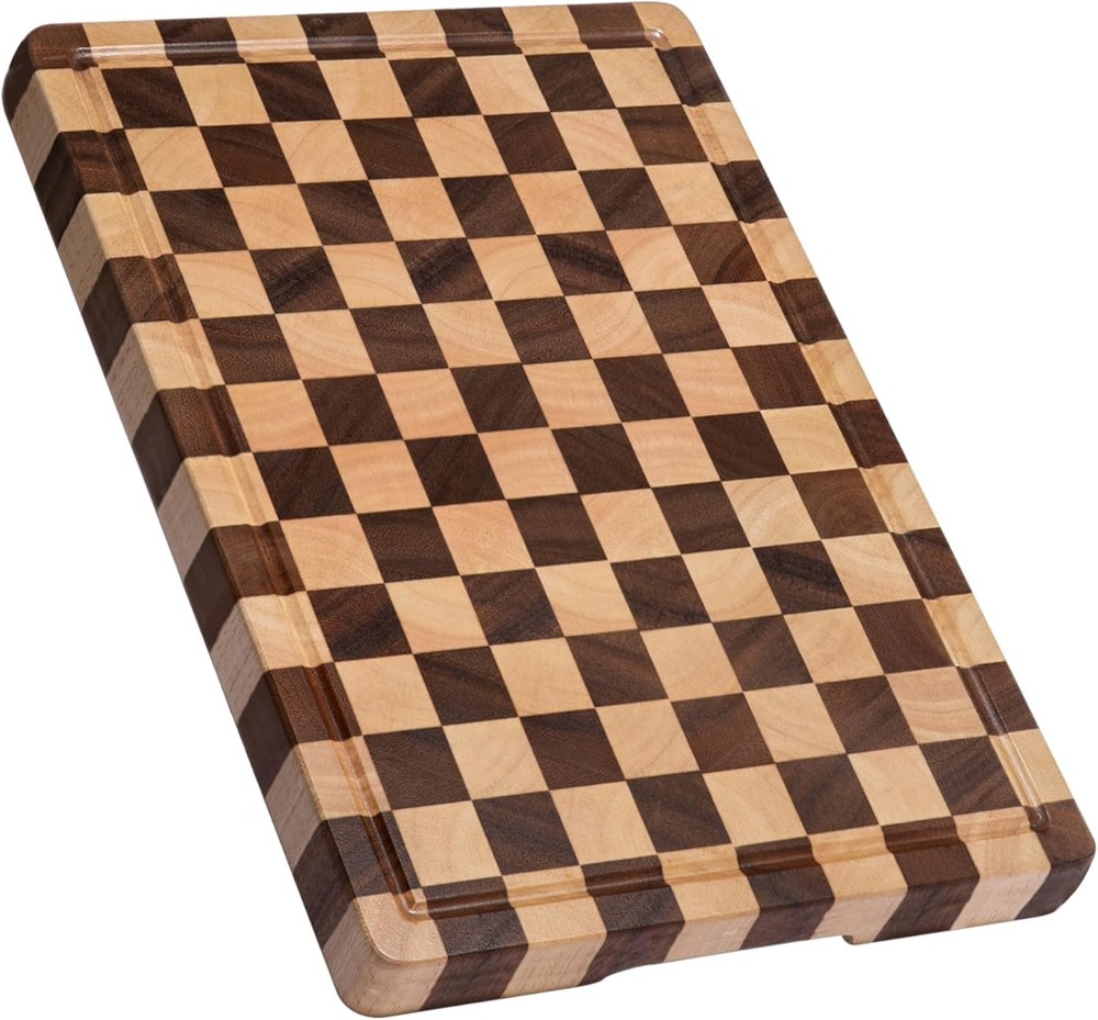THETCHRY Cutting Boards for Kitchen, Cheered Cutting Board End Grain,