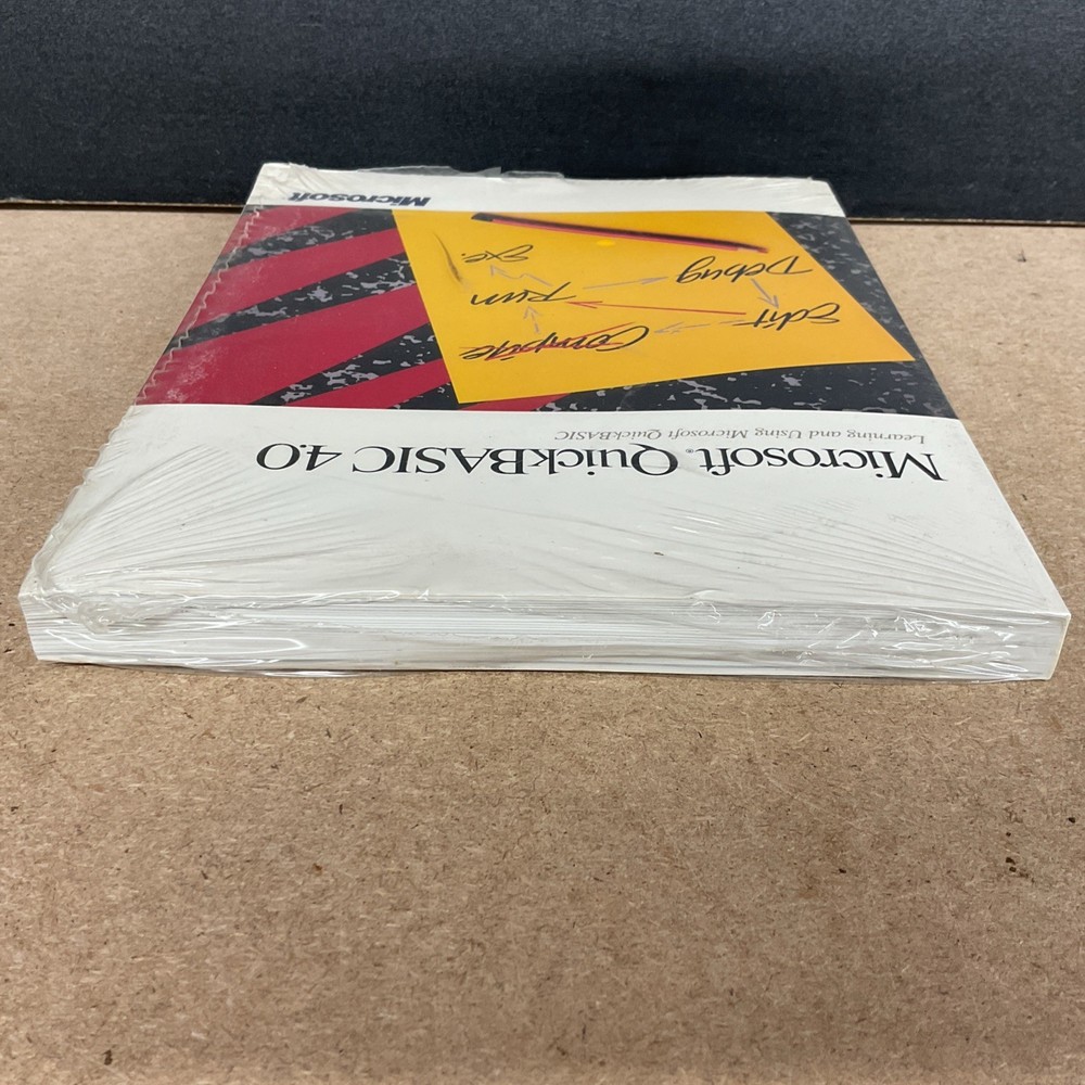 Microsoft QuickBASIC 4.0 BASIC Language Reference - Lot Of 3 - New Torn Plastic