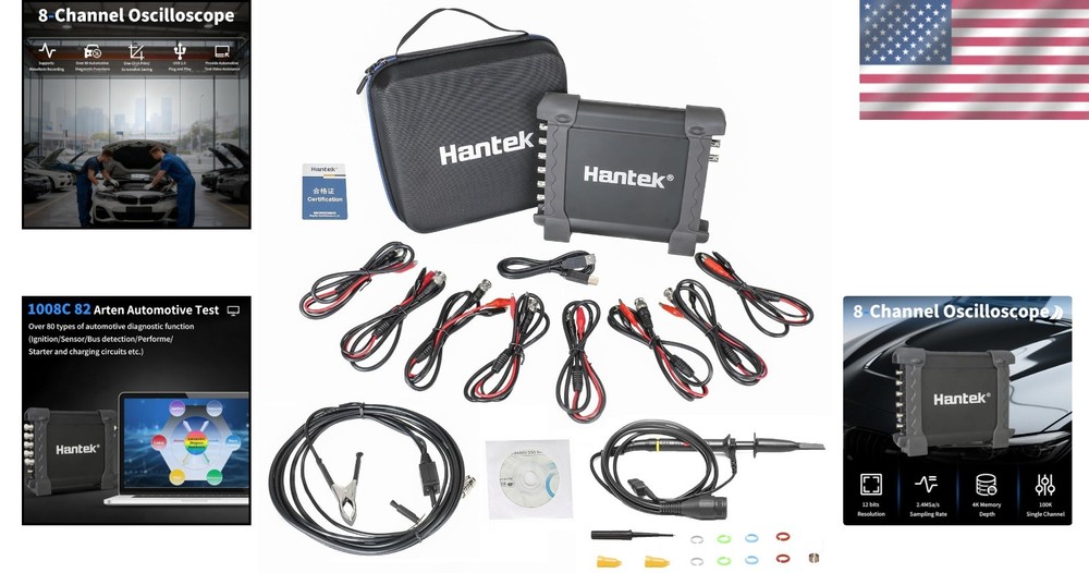 Programmable 8-Channel Digital Oscilloscope for Automotive Diagnostics