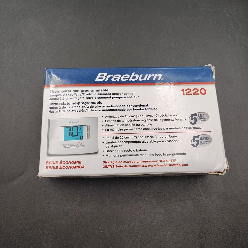 Braeburn 1220 Non-Programmable Thermostat SEE PHOTOS NEW