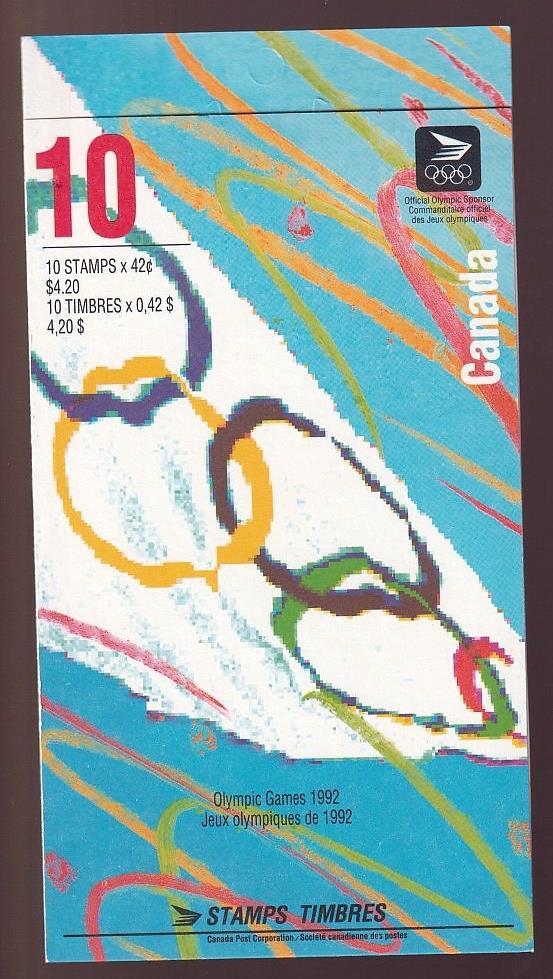 Canada 1992 Olympic Summer Games, mint open BK146d sc#1418b, left version