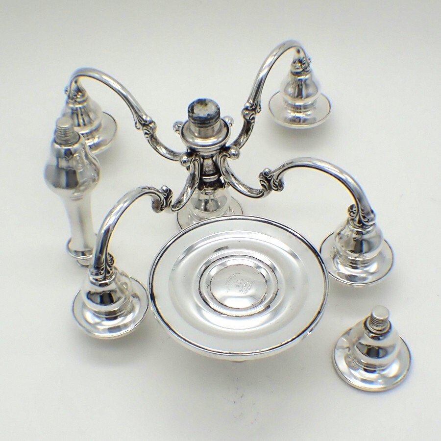 Chantilly Five Light Candelabra Gorham Sterling Silver