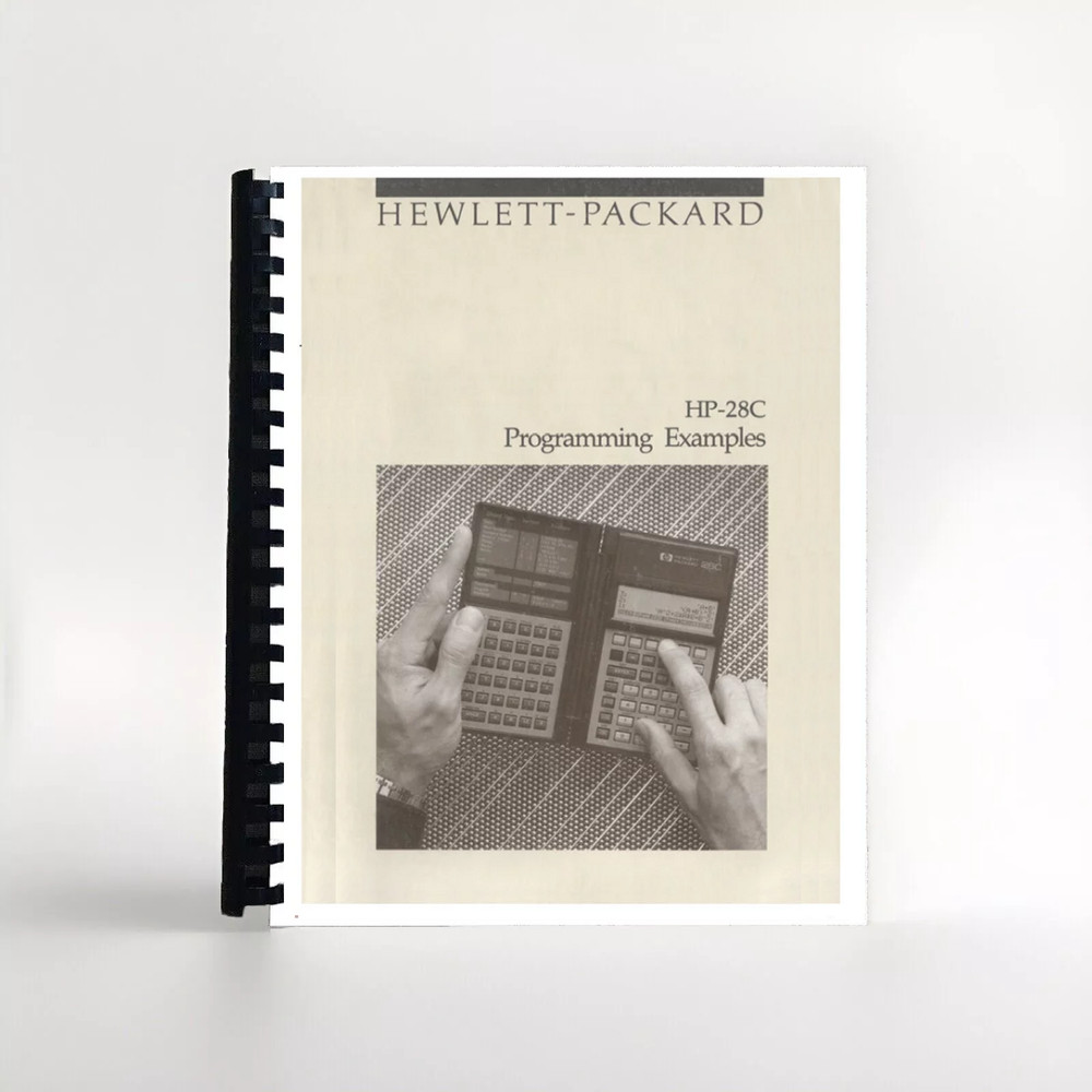 Manual for Hewlett Packard HP-28C Calculator: Programming Example