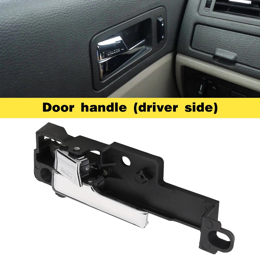 Left Driver Front Inner Inside Door Handle Chrome For Lincoln MKZ 2007-2012