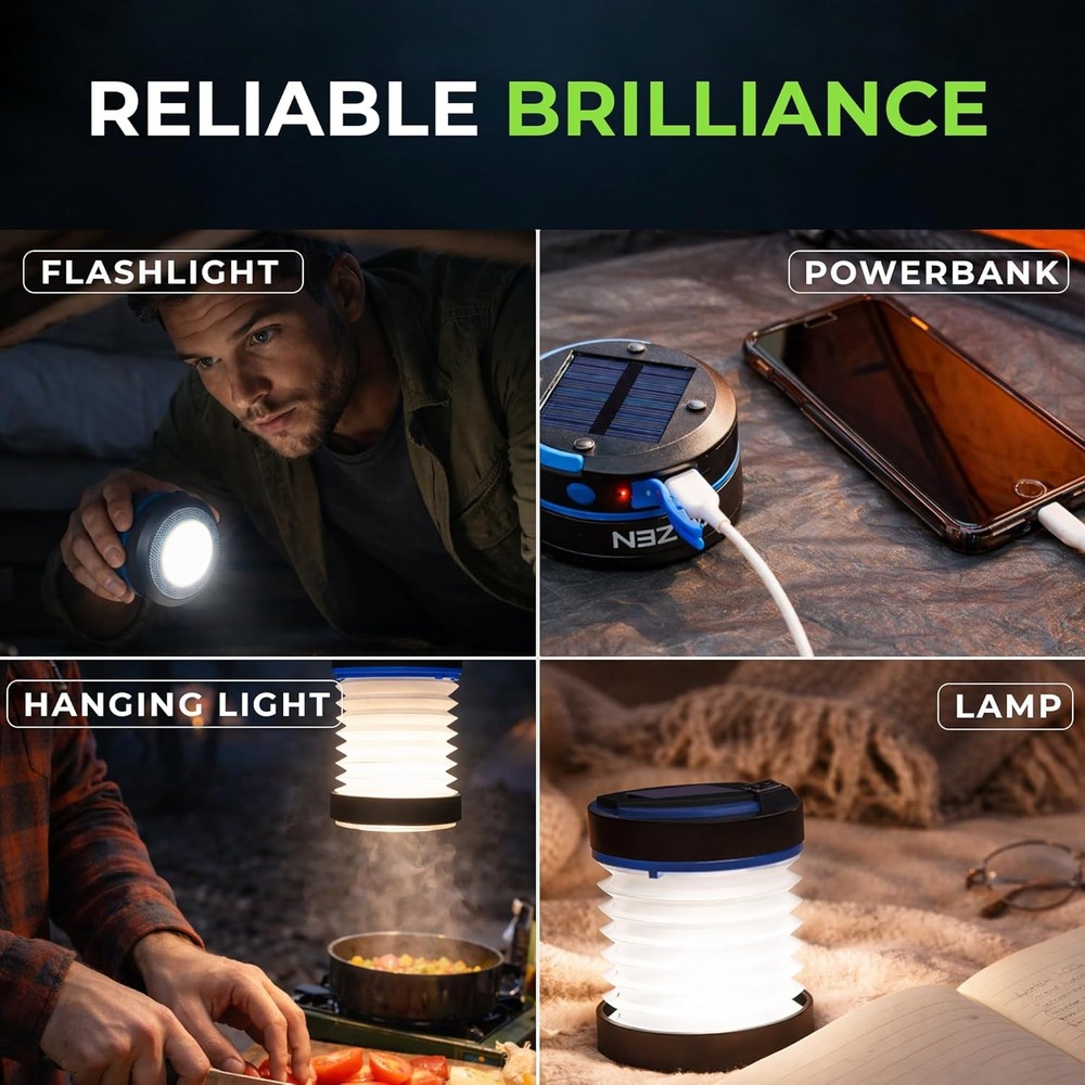 Collapsible Lantern Kizen, Solar Outdoor