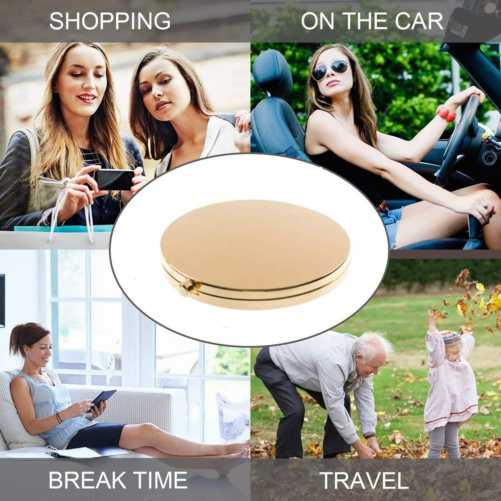 Magnifying Compact Mirror for Purses with 2 X 1X Magnification, Folding Mini Poc