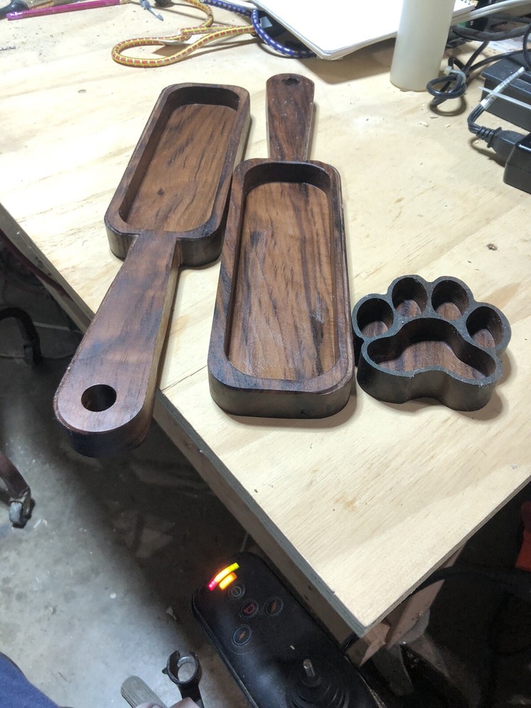 Handmade my shop Solid Black Walnut Cheese Cracker Tray NEW