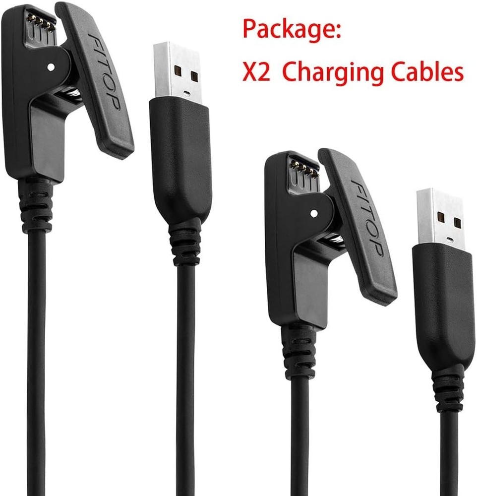 Versatile 2-Pack Charging Cables Compatible with Garmin Smartwatches - 120cm