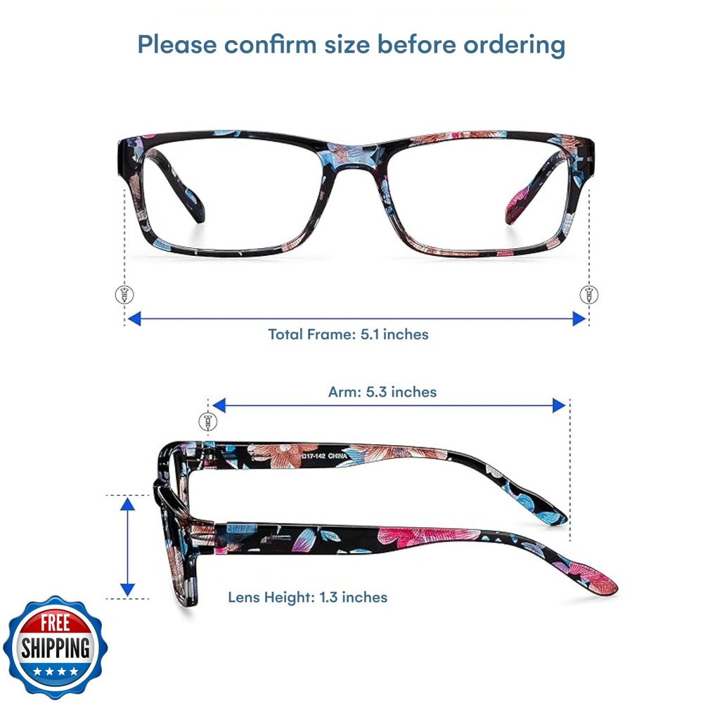 Readerest 0.75 Blue Light Reading Glasses - Lightweight Computer Glasses - Ey
