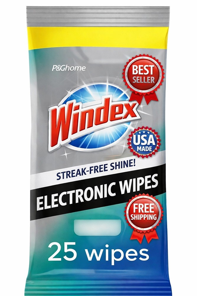 Windex Electronics Wipes - Pre-Moistened - 25 Count