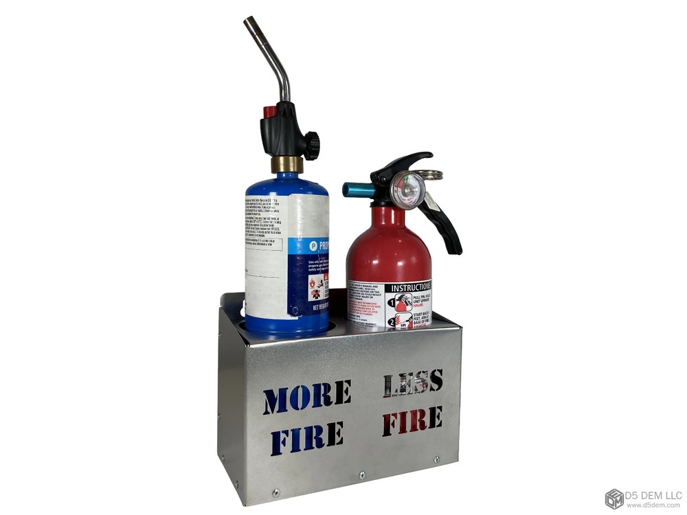 Torch and Fire Extinguisher Wall-Mount Caddy Holder: More Fire, Less Fire