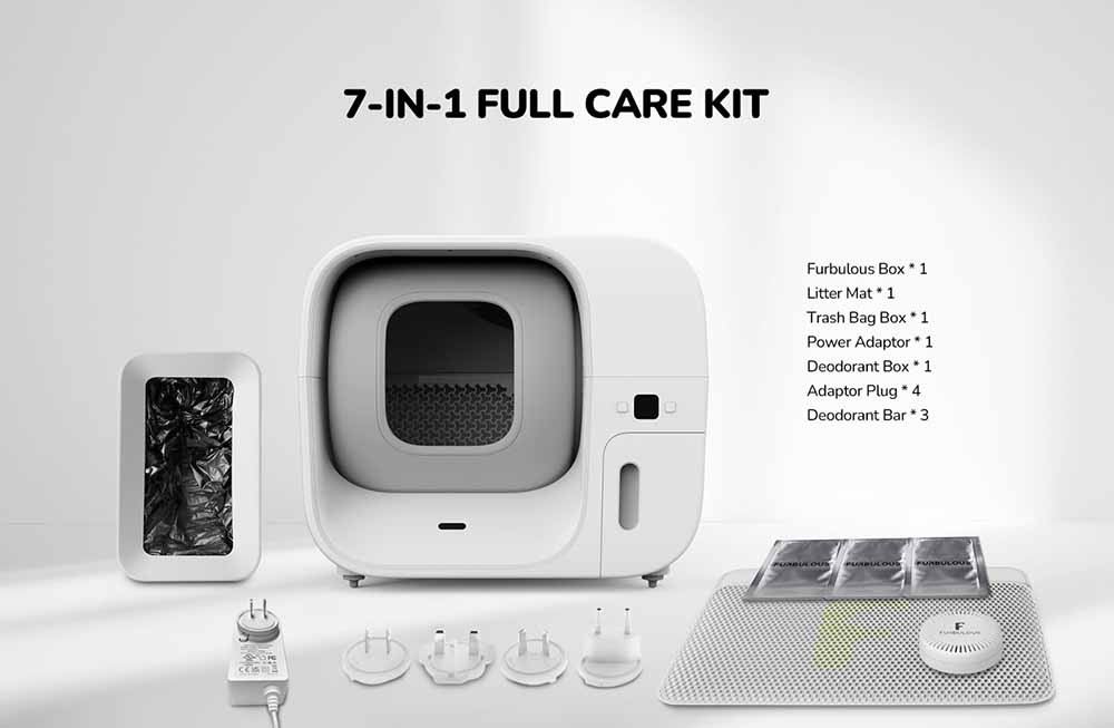 Furbulous Automatic Cat Litter Box Self Cleaning/Pack Refill System,APP Control