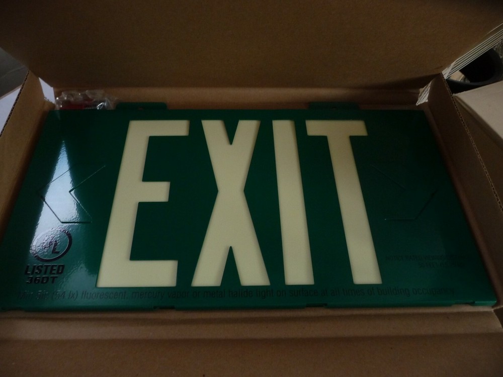 Glo Brite 7021 8.75 x-15.5-Inch Single Sided Exit Sign