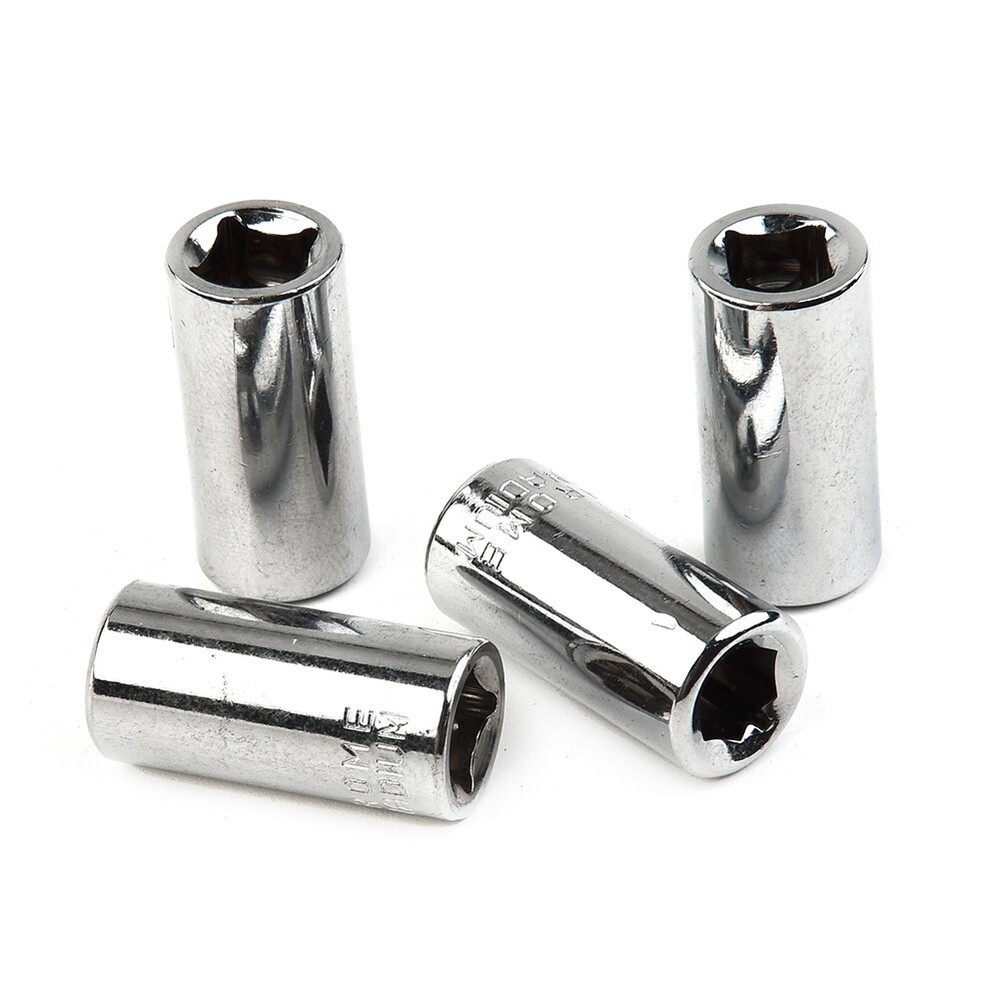 4PCS 1/4" Square Drive To 1/4" Hex Socket Bits Converter Screwdriver Bit Adapter