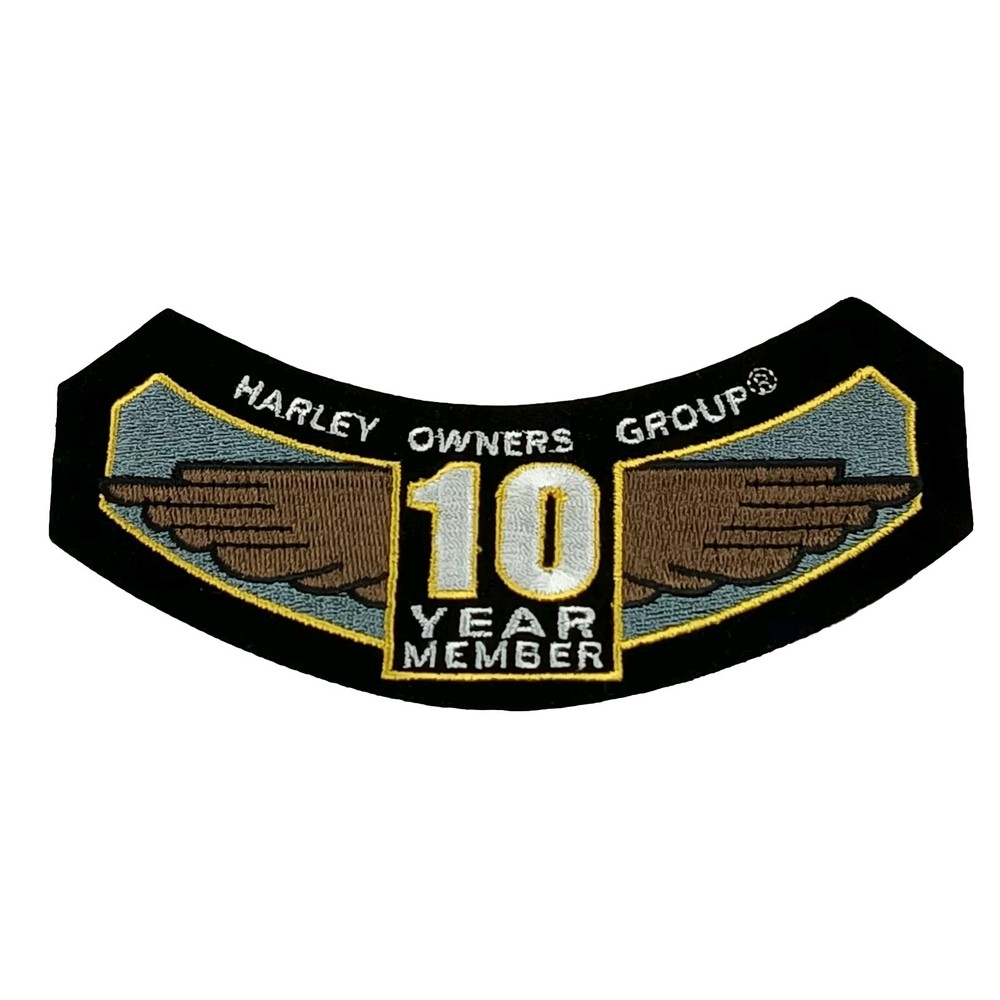 HOG Harley-Davidson Owners Group 10 Year Member Rocker Patch