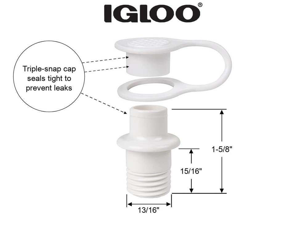 Igloo Replacement Triple Snap Drain Plug 24010