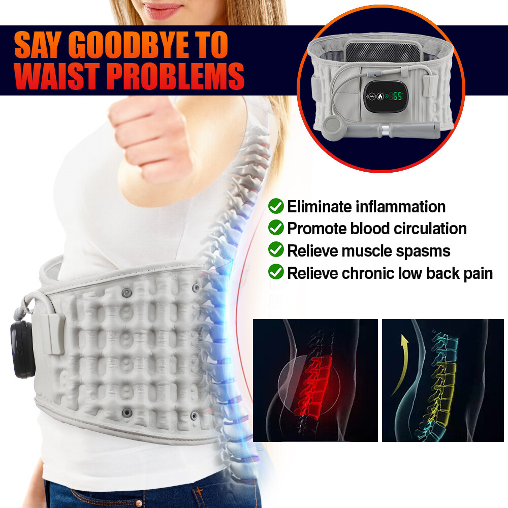 Heating Massage Decompression Belt Lumbar Support for Lower Back Pain Relief