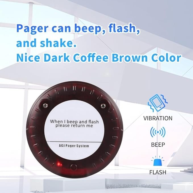 Restaurant Pager System Wireless 20 Coaster Beeper Buzzer System Customer Pagers