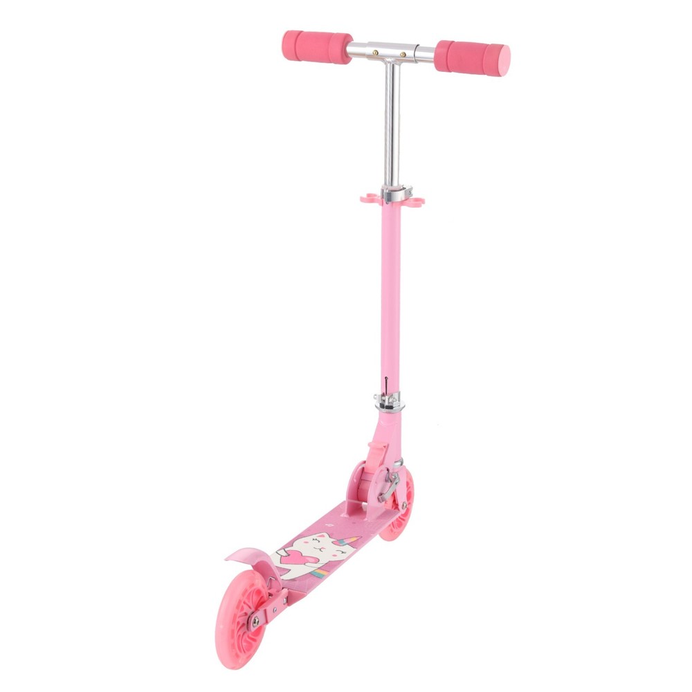 Kids Kick Scooter Adjustable with LED Lights Wheels Folding Lightweight Beginner