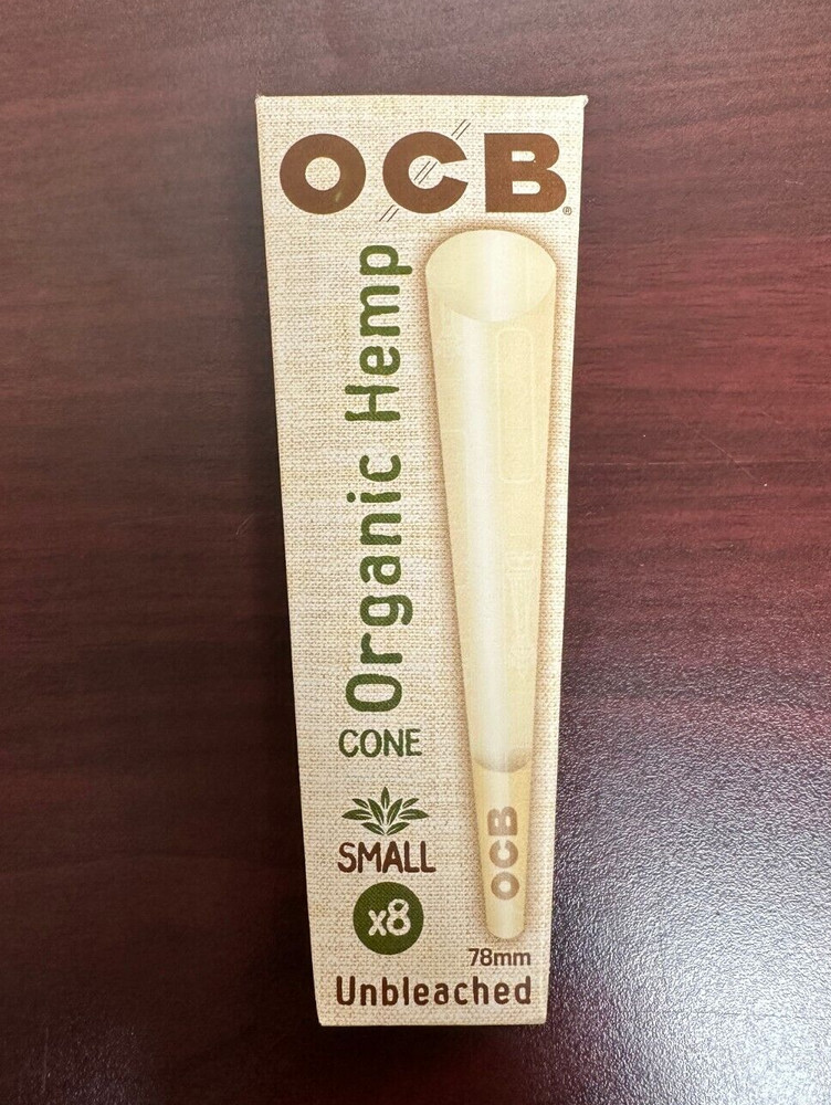 OCB Organic  78mm Small Size Cones 8 Count~1 Pack ONLY