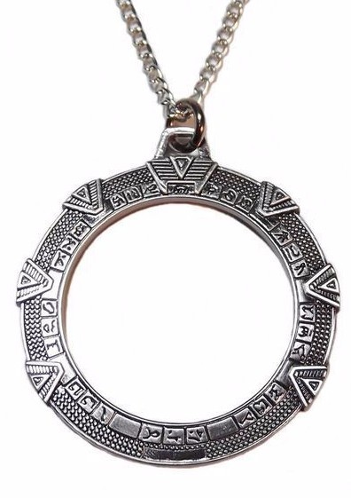 Stargate Silver SG-1 Antique Finish Metal Necklace W/ 24" Chain LICENSED REPLICA