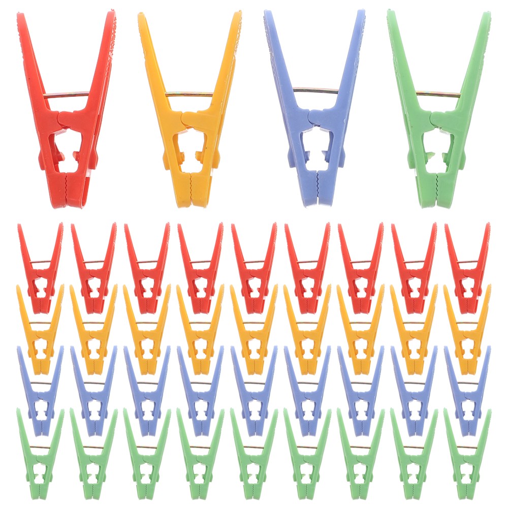 60pcs Colorful Plastic Clothespins - Windproof Plastic Laundry Clips 2inch -