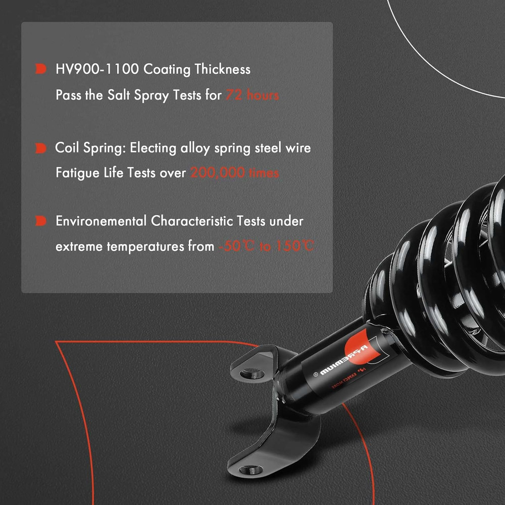 Front Pair (2) Complete Strut & Coil Spring Assembly Compatible with Dodge Dakot