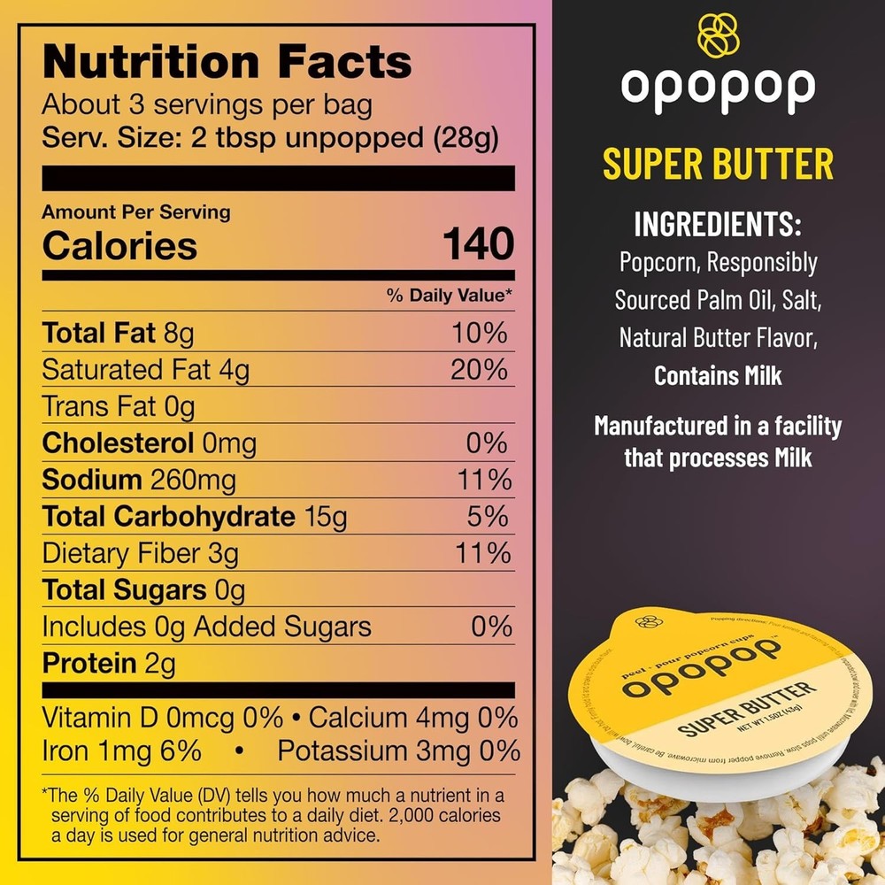 Convenient Butter Popcorn Cups Pack