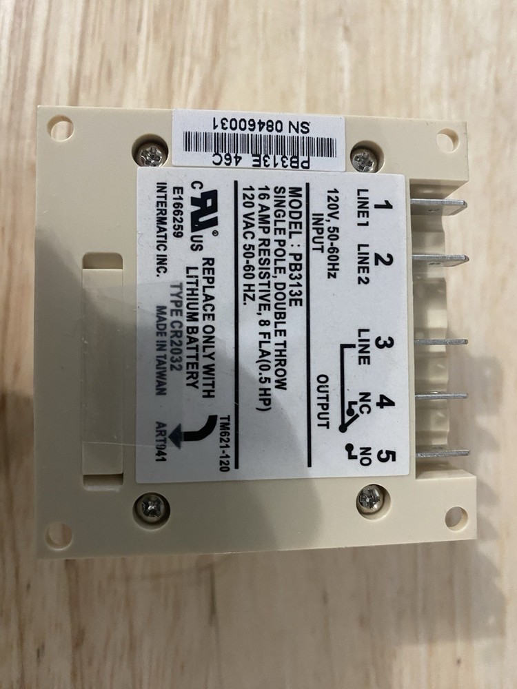 Intermatic Programmable Digital Timer PB 313E Single Pull Double Throw 16A 120V