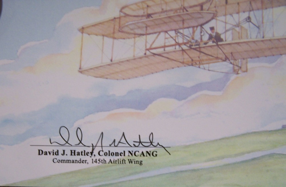 Centennial of Wright Brothers First Flight--COMMEMORATIVE CERTIFICATE & US FLAG