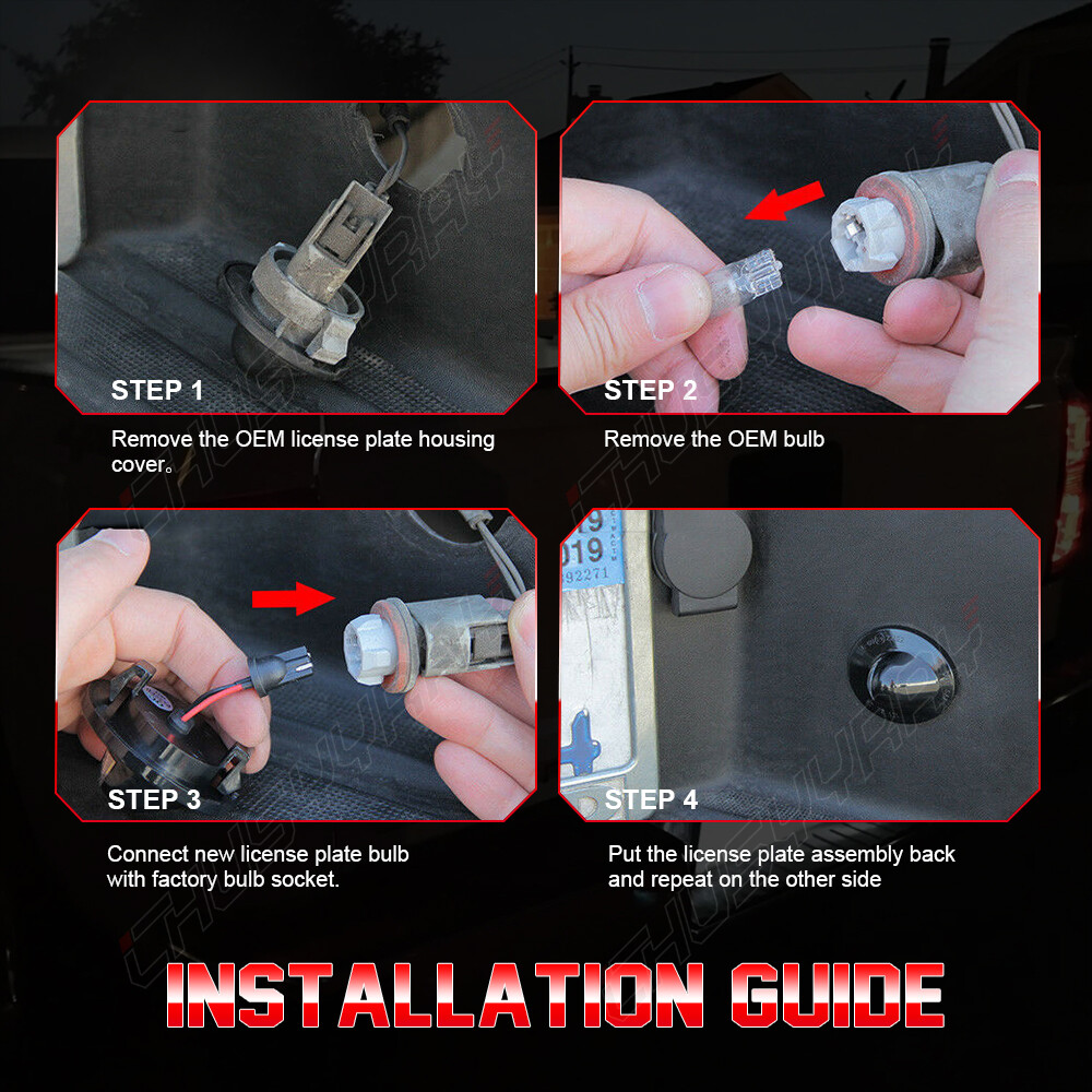 License Plate Light Tag Lamp Assembly Replacement For 2000-2005 Ford Excursion