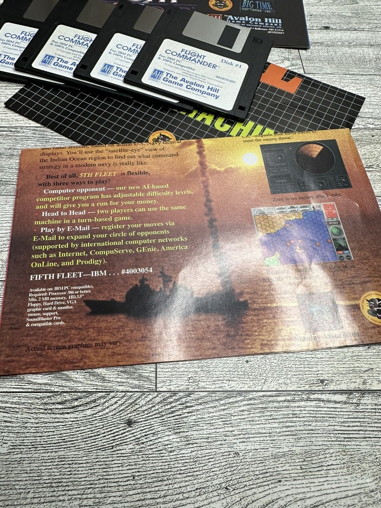 Flight Commander 2 PC Software Game Windows 10 8 7 Vista XP Install, 4 disks