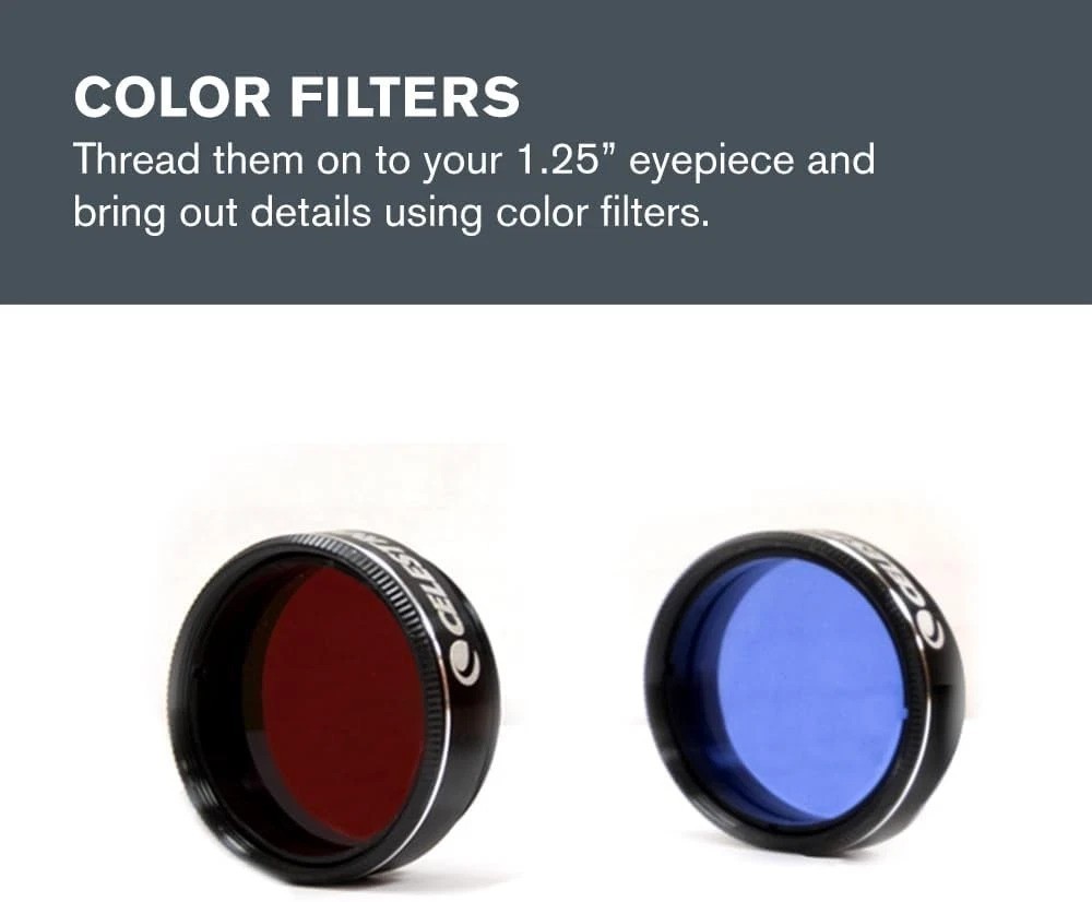 AstroMaster 8-Piece Eyepiece & Filter Accessory Kit - Includes Two 1.25” Eyep...