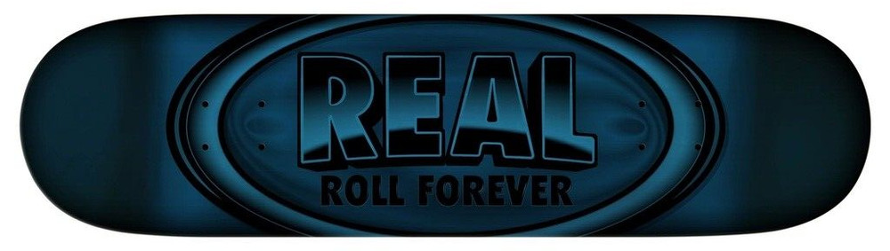 REAL DBX Basalt Construction Oval Blue Foil 8.5 Skateboard Deck