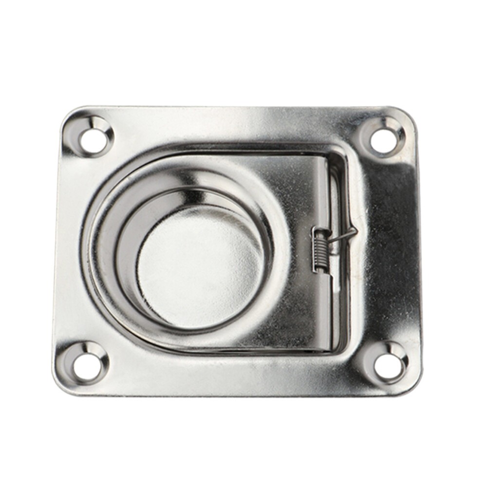 2X Marine Stainless Steel Flush Lifting Handle Ring Pull Hatch Latch