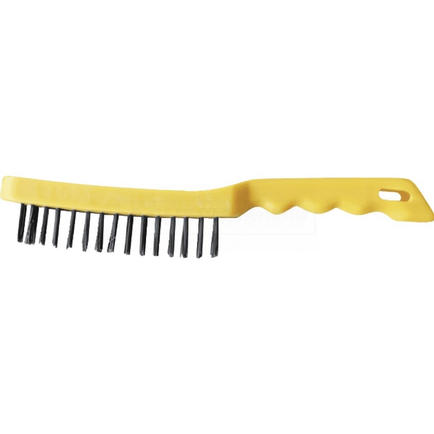 GYS 24 Steel Brushes - 4 Rows - Plastic Handle - 044265