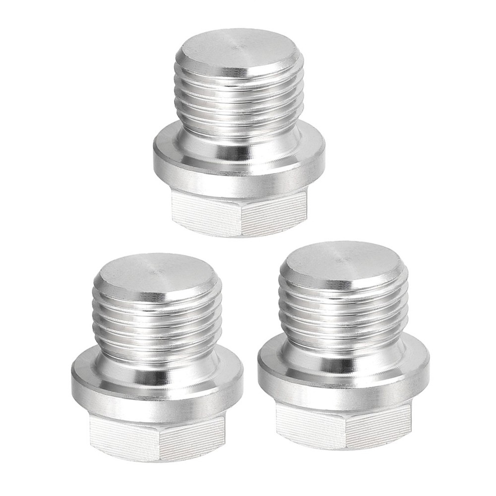 M16 X 1.5 Male Outer Hex Head Plug Stainless Steel Solid Plug Pipe Fitting 3 Set