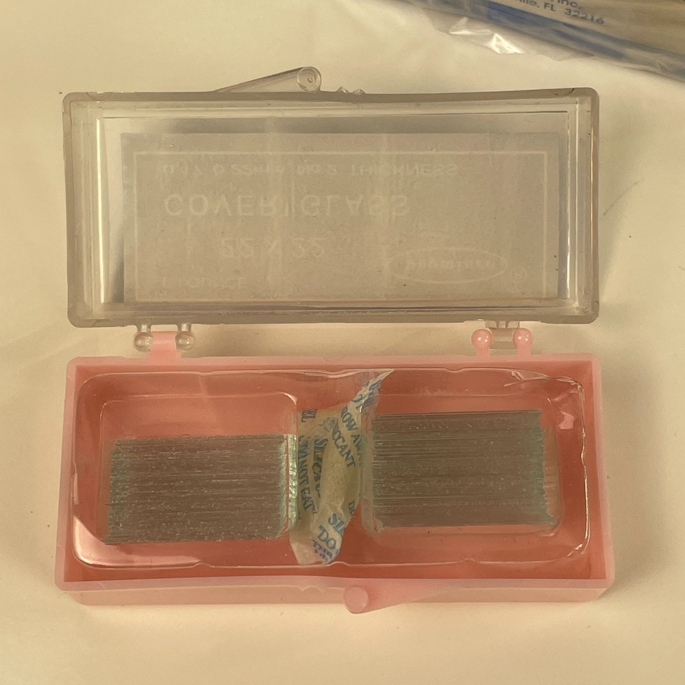 Select Plain Microscope Slides 72 Pieces New Pack + Partial Case Cover Glass