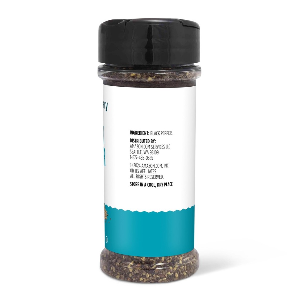 Amazon Grocery, Ground Black Pepper, 3 Oz